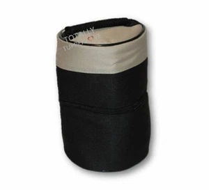 Bolso de almuerzo aislado Tupperware con cremallera cilindro pequeño negro y beige - Imagen 1 de 1