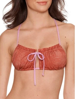 Nuevo Top de Bikini Ajustable No Boundaries Juniors Lurex con Volantes Talla M (7-9) Foto 1 de 2