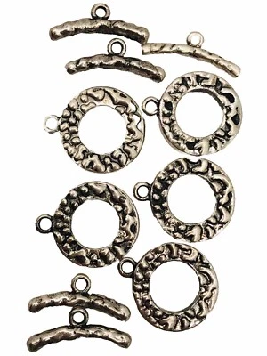 Cierres de palanca de plata antiguos Blue Moon hallazgos Cantidad: 10 Foto 1 de 2