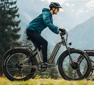 Bicicletta elettrica Doppio motore da 26'' 2000W E Bikes 48V E-MTB mountain bike - Foto 1 di 24