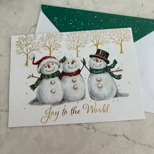 Freude an den Welten Grußkarte Fröhlicher Schneemann Urlaub Weihnachten mit Umschlag - Bild 1 von 7