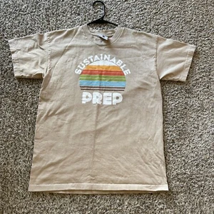 Union Made Tshirt made in usa beige sustainable prep adult size large - Picture 1 of 5