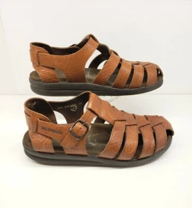 MEPHISTO Sam scarpa sandalo pescatore in pelle marrone uomo US 11 - Foto 1 di 10