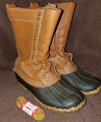  LL Bean Boots 10" 8 OJALES niño, 4 medianas Foto 1 de 4