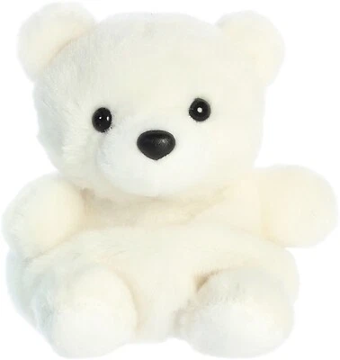 Aurora - Palm Pals - 5" Puck Polar Bear Adorable Stuffed Animal - Image 1 of 4