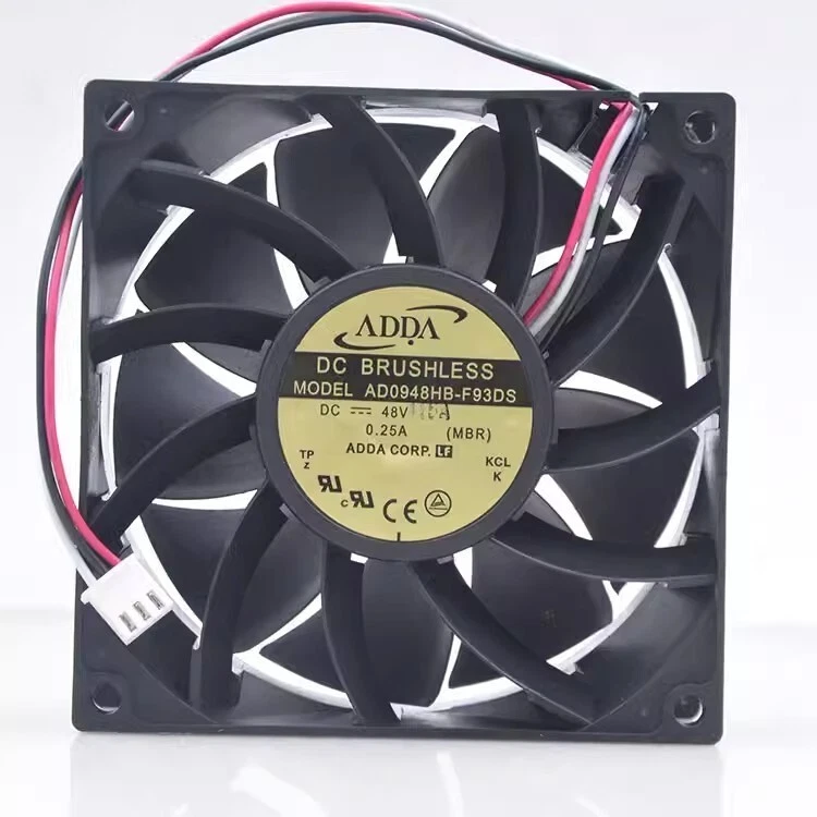 ADDA AD0948HB-F93DS 9038 DC48V 0.25A 9CM 3-Pin Inverter Cooling Fan - Image 1 of 1