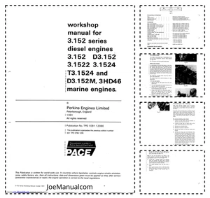 Manuale officina motori Perkins D3152 - Foto 1 di 1