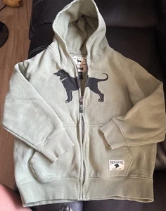 The Black Dog Green Full Zip Logo Hoodie Kids Sweatshirt Size Medium - Picture 1 of 7
