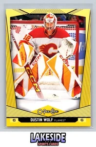 2024-25 O-Pee-Chee #192 Dustin Wolf Pee-Chee - Yellow Border - Picture 1 of 2