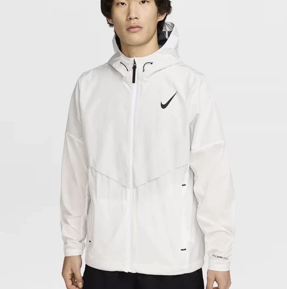 Size XL- Nike AeroSwift Storm-Fit Aerogami Running Jacket White FZ9039-121