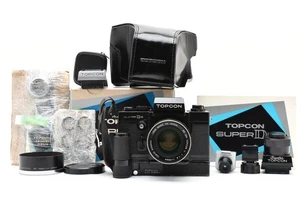 【 MINT in BOX ETC 】 Topcon Super DM Black w/ Winder GN M 50mm f/1.4 Japan - Picture 1 of 12