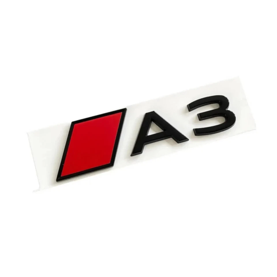 2025 | Badge Autocollant A3 pour Coffre Audi, Emblème Sport Rouge et Noir - Immagine 1 di 1