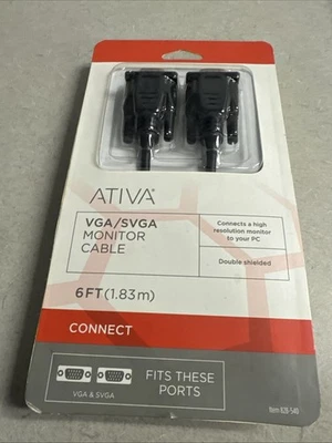 Ativa VGA/SVGA Monitor Cable 6 Ft - Image 1 of 2