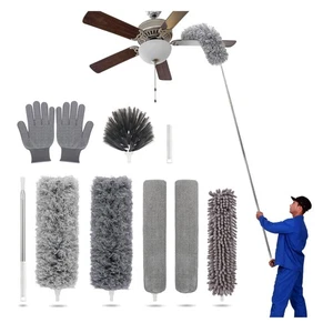 Extendable Duster with 100-Inch Pole: Perfect for High Ceilings & Small Spaces - Foto 1 di 9