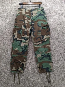 Pantalones Militares De Colección Años 80 Hombres Pantalones Pequeños Combate Carga Bosque Camuflaje Clima Caliente - Imagen 1 de 12