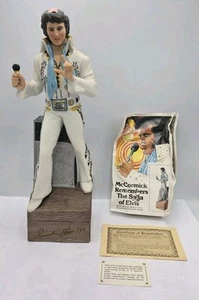 1977 McCormick Elvis Presley Bourbon Whiskey Porcelain Bottle/Music Box Orig Box - Picture 1 of 24