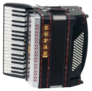Zupan Alpe III 72/M fisarmonica nera fisarmonica a tasti custodia cinghia - Foto 1 di 4