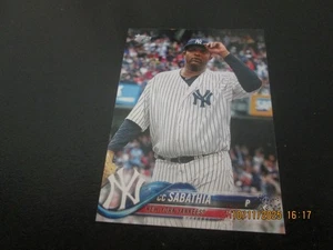 CARTA BASEBALL CC SABATHIA YANKEES 2018 TOPPS SERIE UNO #236 - Foto 1 di 2