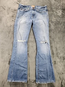 Abercrombie Fitch Jeans donna TG 4 R 30Wx32L stivaletto vintage 5 tasche invecchiato - Foto 1 di 17