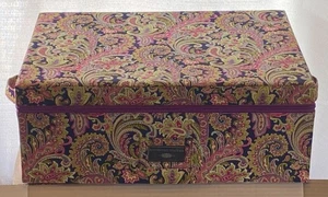 Atemberaubende große Raymond Waites Kollektion Paisley Stoff Waschtisch Aufbewahrungstruhe - Bild 1 von 12