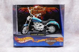 Harley Davidson Softail Deuce Hot Wheels Motorcycle Diecast 1:18 NIB Vintage - Picture 1 of 8