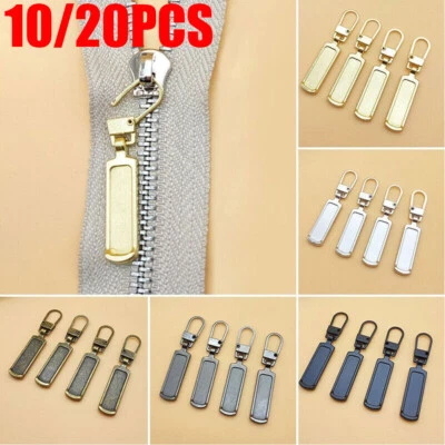 10/20 PCS Replacement Molded Slider Fix Zipper Fixer Repair Pull Bags Tab Kit* - Image 1 of 4