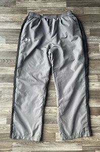 Under Armour Mesh Lined Track Pants Men's Size XL Gray Loose Joggers Baggy - Picture 1 of 10