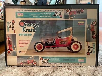 Vintage 1960’s Lindberg ORANGE KRATE Promotional Box Art - Image 1 of 2