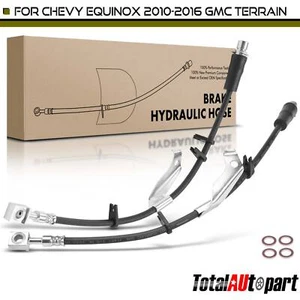 2x Brake Hydraulic Hose for Chevy Equinox GMC Terrain 2010-2016 Front LH & RH - Picture 1 of 8