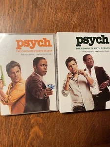 Psych DVDs: The Complete Fourth and Fifth Seasons. BRAND NEW and SEALED - Picture 1 of 9