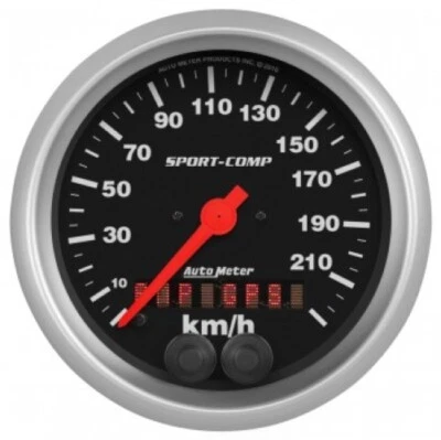 Auto Meter 3982-M Sport-Comp 3-GPS 3/8" Speedometer Gauge; 225 Km/h - Image 1 of 3