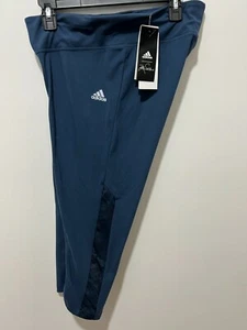 adidas Aeroready Women's 2XL Halo Blue UFORU 3/4 Training Tights $50 #GV6588 - Picture 1 of 9