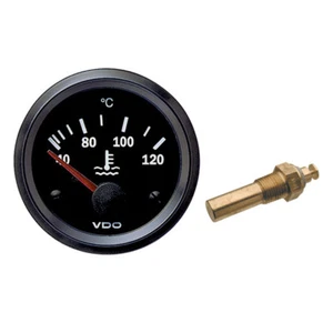VDO Cockpit Vision Electric Water Temperature Temp Gauge 52mm 12V with Sender - Picture 1 of 1
