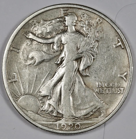 1920 Liberty Walking Half.  VF.  187606 Cover