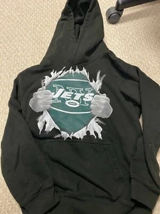 Youth New York Jets NY Hoodie Boys Pullover Hoodie Sweatshirt - M (10) - Picture 1 of 3