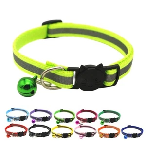 Colorful Polyester Reflective Bell Cat Collar Sets - Picture 1 of 5