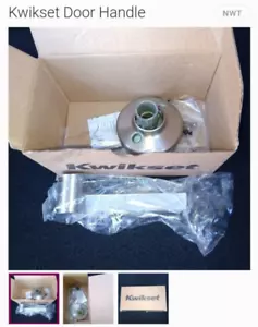Kwikset chrome door handle kit - Picture 1 of 2
