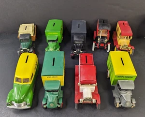 9x ERTL Truck Bank Banks Diecast with Keys - Picture 1 of 19