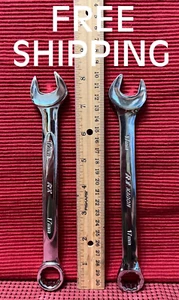 TWO (2) AI KAGON ~ 17 mm Combination Wrench (8-1/4") Offset 12 Point Closed End - Picture 1 of 15