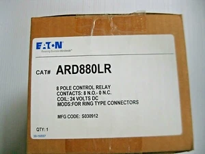 EATON CUTLER HAMMER ARD880LR 8 Pole 600 VDC Relay 8 NO Contacts - Picture 1 of 6