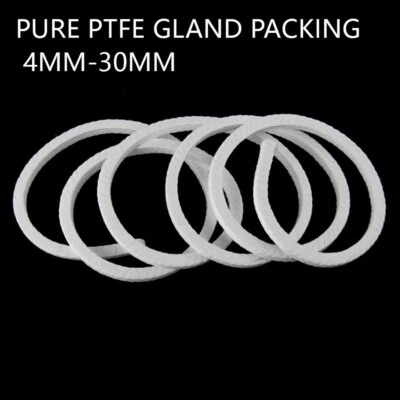 Pure PTFE Gland Packing Gland Valve Pump Packing Rope Seal Various Size 4mm-30mm - Image 1 of 4