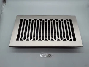 Caselli Brass Floor Register - 6" x 12" (7-1/2" x 13-3/4" Overall) - Picture 1 of 3