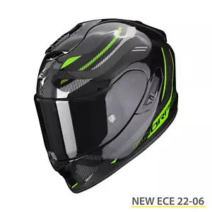 Full Face Helmet Fiber Scorpion Exo 1400 Evo Carbon Kydra GREEN XS Helmet - Picture 1 of 1