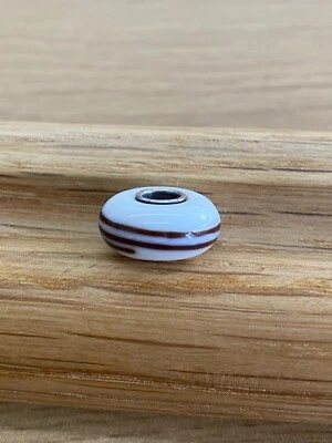 OOAK Trollbeads - Off White With Brown Thread - Image 1 of 4