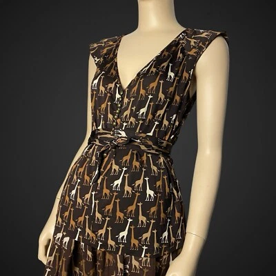 MOSCHINO SS 2007 Cheap and chic Women Giraffe print Blouse Shirt Top Size 44 M-L - image 1 of 4