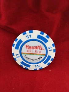 Vintage Harrah's Del Rio Casino Laughlin Nevada $1 Chip - Picture 1 of 2