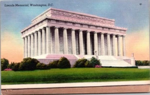 Washington DC Lincoln Memorial Vintage Postcard Unposted Unused Coloupicture - Picture 1 of 2