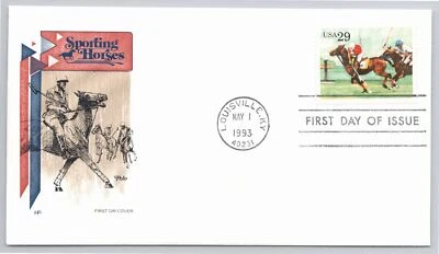 First Day Cover Scott's #2759 Sporting Horses Polo Louisville 1993 - Image 1 of 2