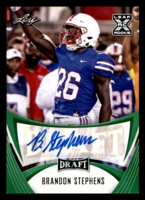 2021 Leaf Draft AUTO Green #BABS3 Brandon Stephens (ref 225246) - Image 1 of 2