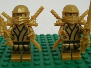 LEGO Ninjago 2 Golden Lloyds Ninja Mini figure Final Battle with weapons - Picture 1 of 4